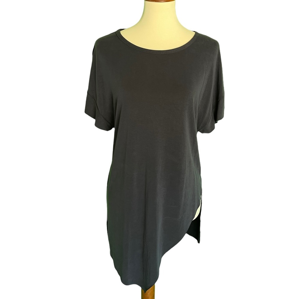 Zara asymmetrical dark grey top.